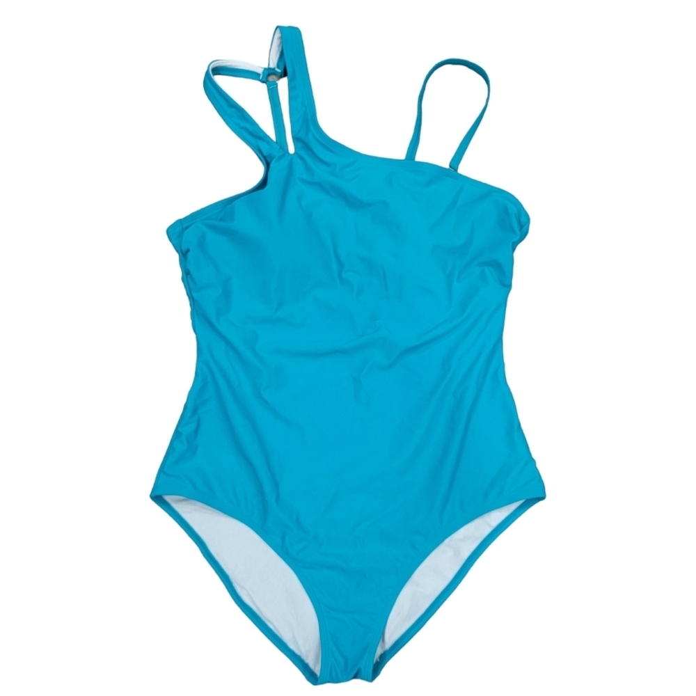 Teal removable Strap off shoulder swimsuit - Picture 3 of 12